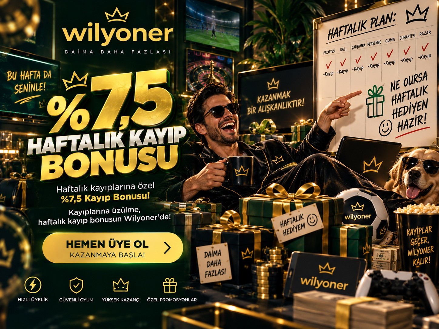 %7,5 HAFTALIK KAYIP BONUSU